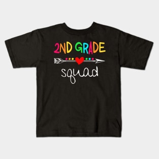 2nd Grade Squad Second Teacher Student Team Back To School Shirt Kids T-Shirt